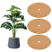 3-Pack 14.6 Inch Coconut Fibers Mulch Ring Tree Protector Mat [Coconut Brown]