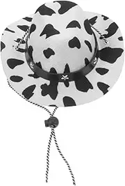 GREENADSCAPE Dog Cowboy Hat for Pets Adjustable Summer Cowboy Style Decorative Hat for Dogs and Cats Lightweight Comfortable for Festivals Beach Trips and Parties