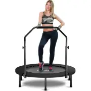 Rebounder Trampoline for Adults - Indoor Mini Trampoline with Bar, Fitness Re...