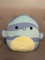 Squishmallows - Leland The Blue Striped Fish 14-Inch Plush Stuffed Animal NWT