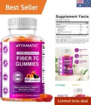 Prebiotic Fiber Gummies for Adults - 7G Fiber Extra Strength - Zero Sugar Add...
