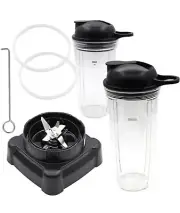 Replacement Parts New Blade with Cup and Lid,Compatible with Ninja Blender NJ600