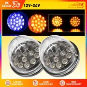 Amber Blue watermelon glass lens light incandescent bulb flush mount 2 wire F