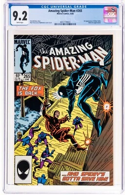 MARVEL THE AMAZING SPIDER-MAN #265 6/85 CGC 9.4 NM WHITE 1ST APP SILVER SABLE
