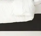 Ardor Boudoir Double Bed Size Quilted Valance/Bedding Base Skirt Cover Black