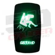 On/off Green Eject HO Rocker Switch LED backlit for Auto and Boat [5359A32]