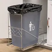 Pull Out Under Cabinet Trash Can, Adjustable Slide-Out Garbage Can Kit, Roll-Out Rack for Under Kitchen Sink