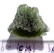 23.4 carats 24mm MOLDAVITE from Czech Republic from meteorite impact with a COA
