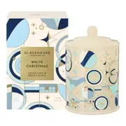 [GLASSHOUSE-FRAGRANCES] White Christmas Cedar leaf & Fruity Clove Soy Candle (Holiday Limited Edition)