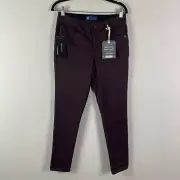 Democracy Ab Solution Ankle Length Jeans Size 6 Purple Stretch