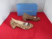 JACK ROGERS Miranda Elastic Mid-Heel Pumps $148 Leopard - US Size 6 1/2 - #524