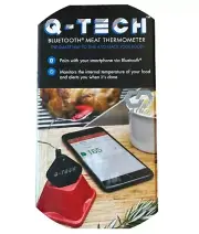 Q-Tech Bluetooth Meat Thermometer~Pair Your Smartphone to Food on BBQ Grill