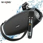 W-KING 120W PEAK 70W Portable Loud Bluetooth Speakers with Wireless Microphone