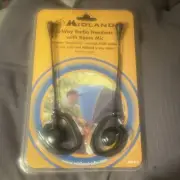Midland AVP-1 Black Ear-Hook Headsets with Boom Mic works With 2-way Radios