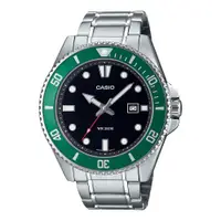 在飛比找ETMall東森購物網優惠-【CASIO 卡西歐】運動潛水錶 水鬼綠 不鏽鋼錶帶 防水2