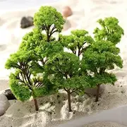 Miniature Model Trees, Scale Model Trees for Train Layouts, 4 cm, Plastic Landscape Decorations, Miniature Trees, Model Railway Trees, Model Building Accessories (10 Pack)