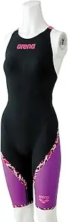 [arena] ARN-6002WJ Girls' Junior AquaFORCE Lightning Half Spats, Flat Cross Back, FINA Approved, R130-150 Sizes