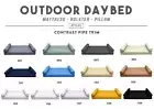 STYLE 5 Mattress Bolster Pillow for Daybed Porch Swing Contrast Trim COVERS ONLY