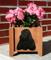 English Cocker Spaniel Wood Planter Box