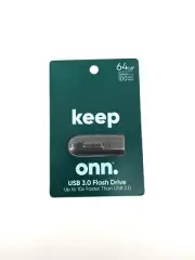 onn. 100003559 USB 3.0 Flash Drive, 64 GB Capacity