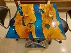 Live Edge Table, Epoxy Office Table, Resin Table Top Resin River Table Furniture