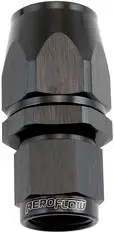 Aeroflow Stepped Straight End -8 Hose to -6AN Expander Hose End Blacteflon - AF201-08-06DBLK