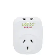 Korjo US Travel Adaptor Plug with USB C + USB A Port
