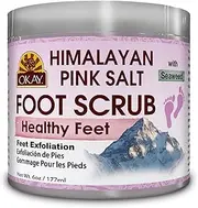OKAY Pure Naturals OKAY Pure Naturals Himalayan Pink Salt Foot Scrub, 6 Ounce,