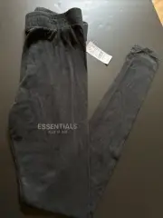 Fear Of God Essentials High Rise Black Leggings Yoga Pants Logo On Leg Women XXS