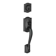 Schlage F58 CAM 622 Camelot Exterior Handleset with Deadbolt, Matte Black...