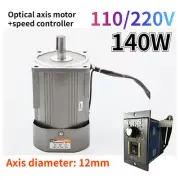110V 220V 140W Optical Axis Deceleration Geared AC Motor With Speed Controller