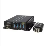 1PCS 4 Channel USB 3.0 over Fiber Optic Extender Duplex LC Port New
