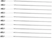 CANIGHT 10Pcs Thickened Stainless Steel Barbecue Skewers Flat Design Durable Reusable BBQ Tools for Outdoor Grilling and Picnic Long Convenient Storage with Curved Hook