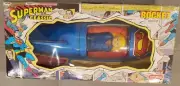 Superman Classic Rocket Tin Toy Friction Motor by Schylling 2001 NIB