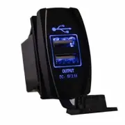 S1 Car Motor Waterproof 3.1A Dual USB Socket Charger Power Adapter LED 12-24V