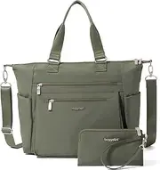 [Baggallini] Trifecta Convertible Backpack Crossbody Tote Bag - 11x12 Lightweight Travel Bag w/RFID Phone Wristlet