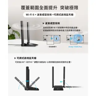 TP-Link Archer TX20U Plus AX1800 wifi6網卡 雙天線高增益雙頻 USB網卡 無線網卡