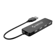 4-Port Usb 2.0 Hub Converter Black