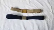 2 Pc Kids Uniform Adjustable Elastic Belts Boys & Girls Magnetic Red Blue #879DD