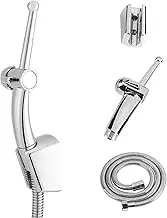 7 Holes Shower Head Hand Held Bidet Sprayer for Toilet, Bidet Attachment with Precision Pressure Control Jet Spray - Ergonomic Handheld Bidet for Toilet - Bidet Sprayer, Hook up and Hose Set