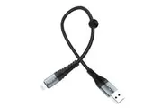 Hoco Short Braided Cable AntiBending USB Fast Charging for iPhone/MicroUSB/TypeC/25c