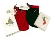 2 packs 24 Christmas Cards Creative Papers by C R Gibson in Jingle Stocking