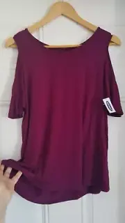 Juniors Old Navy Rayon Spandex Purple Incredibly Soft Stretchy Flowy Top XL (14)