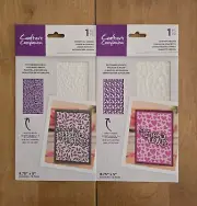 Crafters Companion Set Of 2 Patterned Stencils