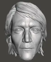 Cassian Andor v2 long hair custom head for 4" 6" 7" 12" Star Wars action figure