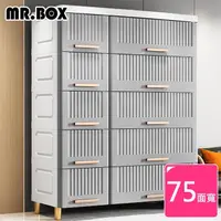 在飛比找momo購物網優惠-【Mr.Box】75大面寬-雙排條紋5層10抽收納櫃(兩色可