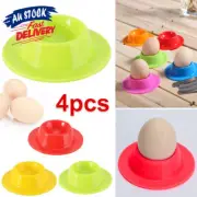 4Pcs In Modern Design Silicone Egg Cups Holders Set Serving Kitchen Boiled QG