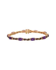 Le Vian Royal Blues 14K Rose Gold 5.48 ct. tw. Diamond & Amethyst Bracelet