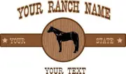 Custom Quarter Horse Ranch Equestrian Trailer Decal 18"