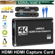 4K Audio Video Capture Card, USB 3.0 Video Capture Device Full HD Recording